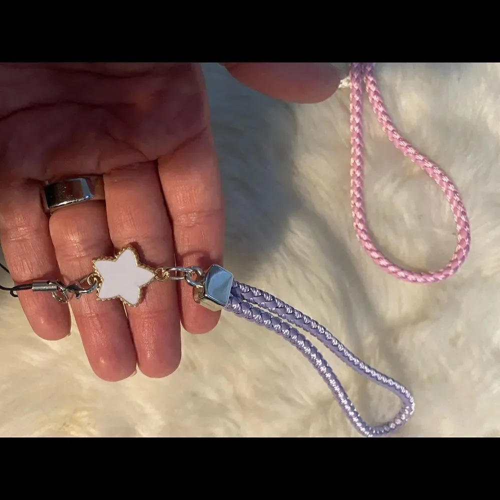 Set of 3 trendy cell phone star charms #10